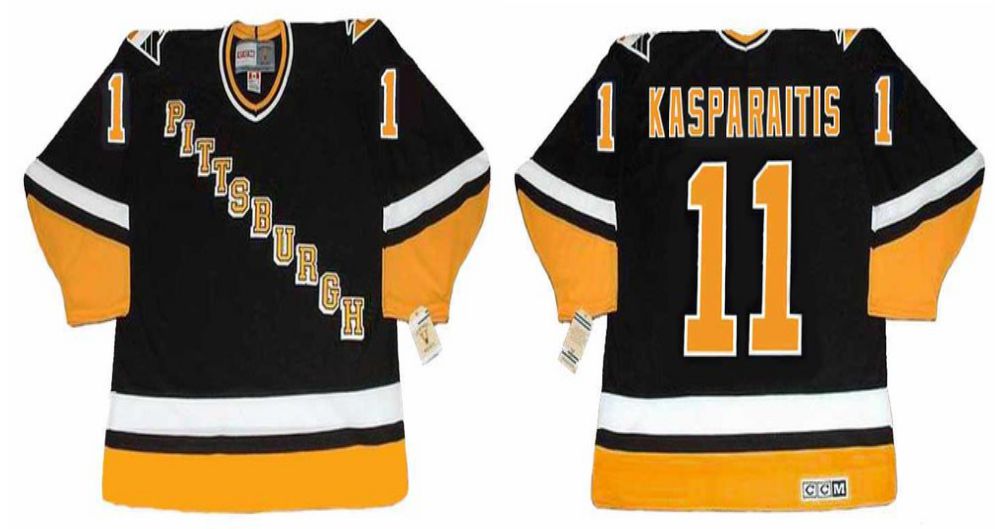 2019 Men Pittsburgh Penguins 11 Kasparaitis Black CCM NHL jerseys